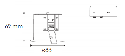 Indbygningsspot 230V GU10  max 7W Led -mat hvid