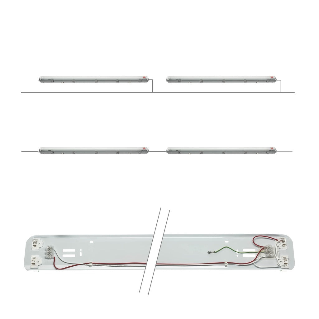 Limea LED armatur for LED rør 2x120cm IP65