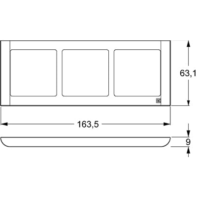 LK Fuga ramme SOFT 63 3x1m vandret - koksgrå