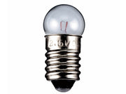 Dværglampe - 12V / 50mA / 0,6W Globe, E10 sokkel