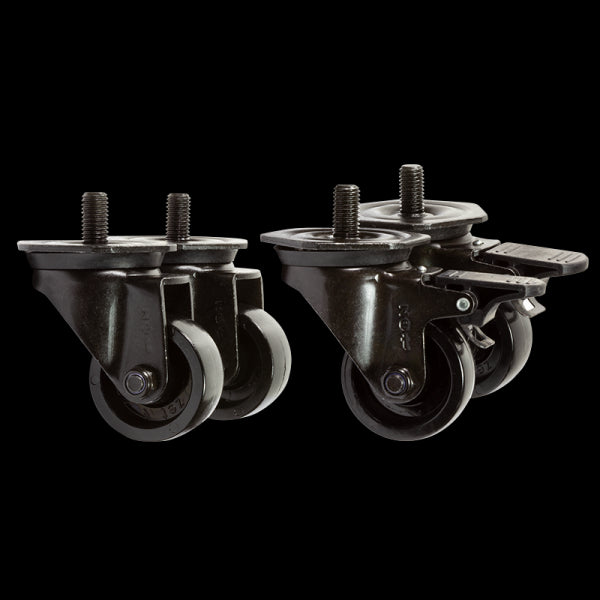 Hjul til 19" rackskabe - Maks. 600kg (4 stk.)