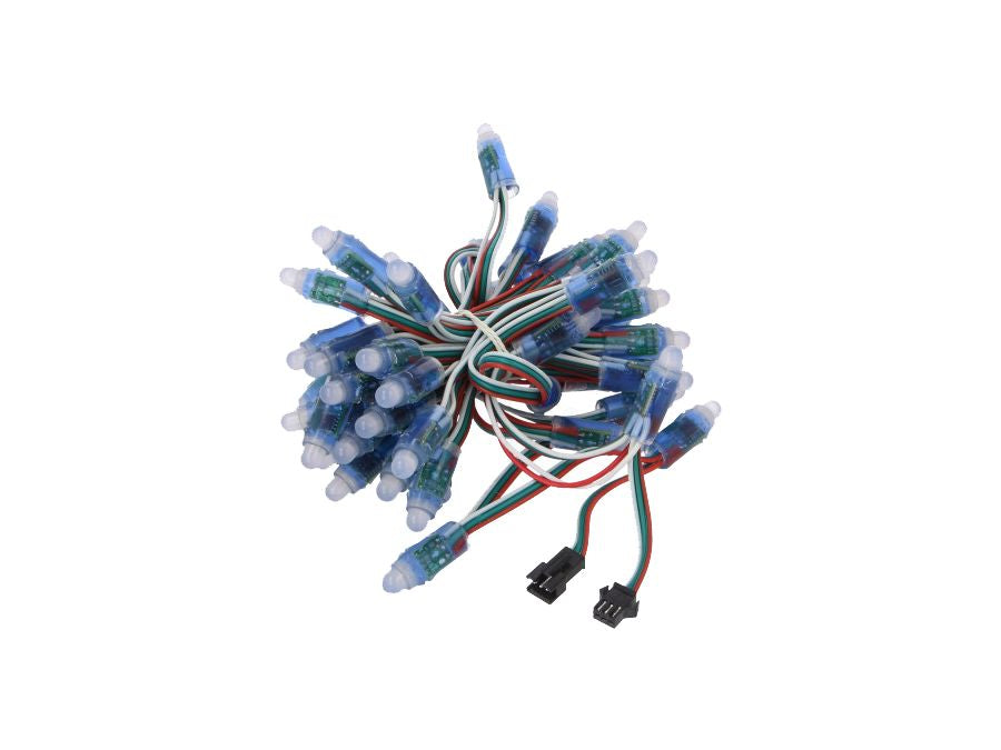 Smart LED WS2811 lyskæde - 5V, Ø12mm, 50 LEDs (5,5m)