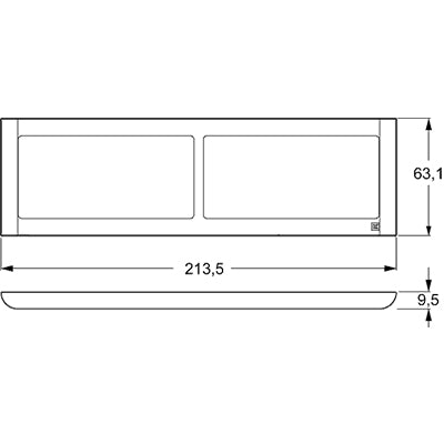 LK Fuga ramme SOFT 63 2x2m vandret - hvid