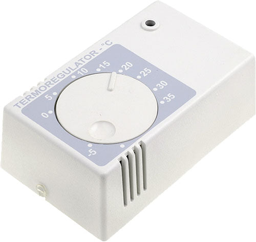 Termostatmodul til vægmont. NC, 16A / 250V, -5...35°C