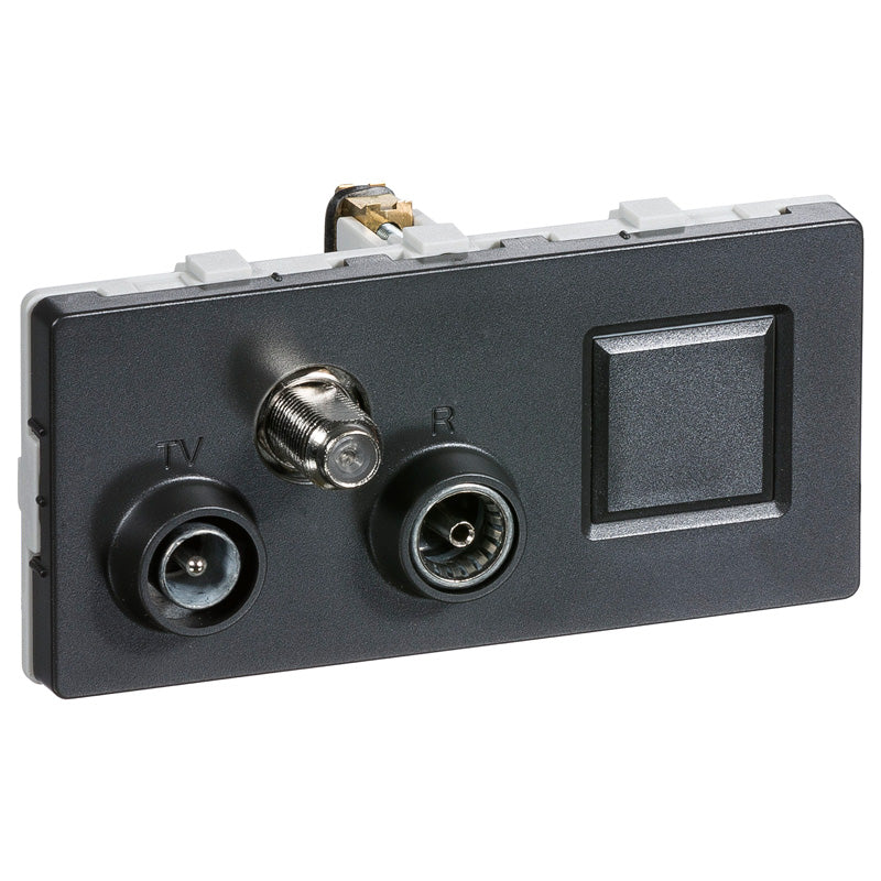 LK antenneudtag TV/R/SAT/RJ45 slutdåse TD352 - KG