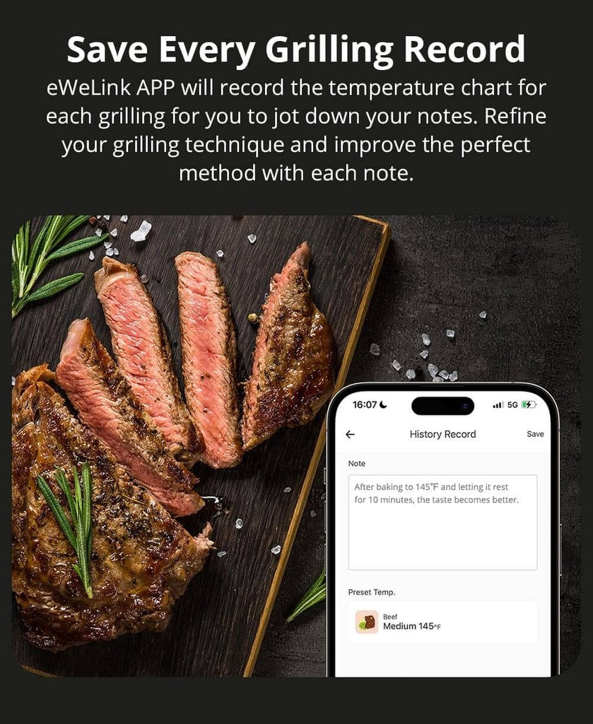 Smart BBQ-grilltermometer m. app. inkl. 2 prober
