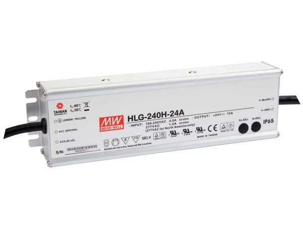 LED Strømforsyning - 24Vdc / 10A / 240W, vandtæt (IP65)