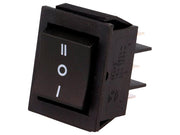 Vippekontakt - 2P ON-OFF-ON, 250V / 15A, Sort