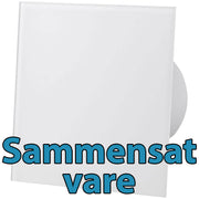 dRim ventilator m. kugleleje og timer hvid front
