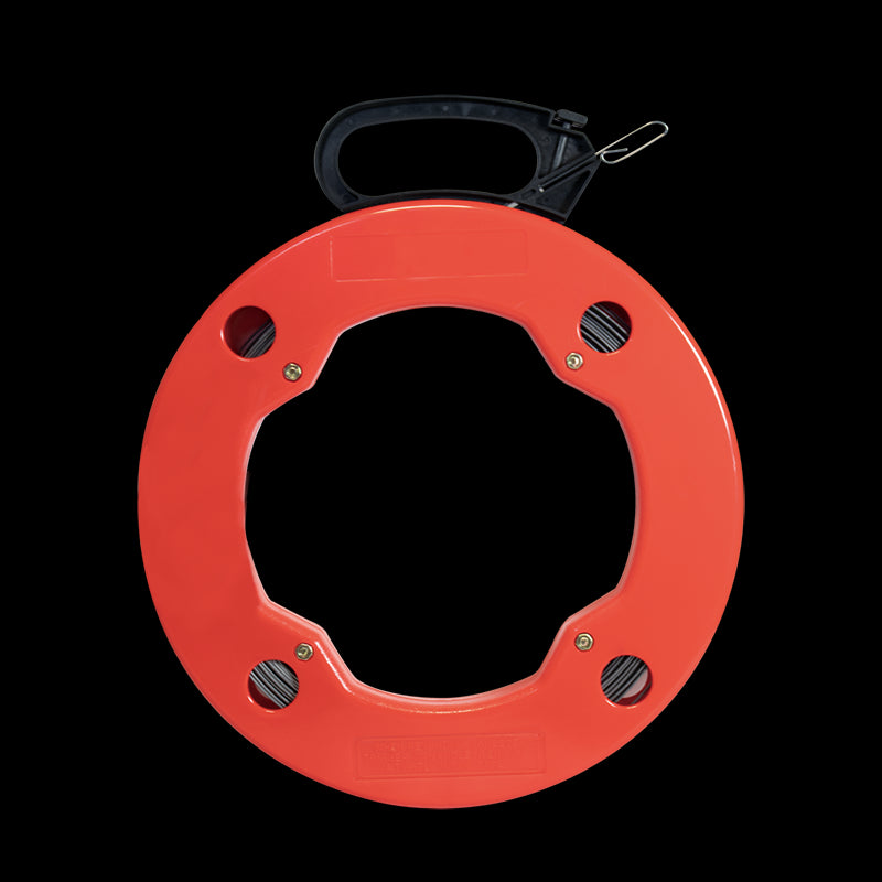 Stål trækfjeder/søgefjeder - 60m (rød rulle)