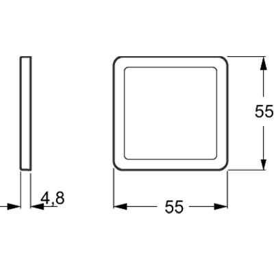 LK Fuga ramme SLIM 55 1m - hvid