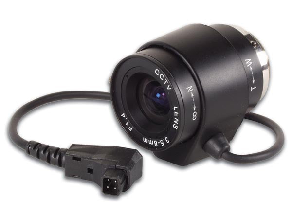 CCD zoomlinse - F1,4 / 3,5-8mm, DC autoiris (2,3x zoom)