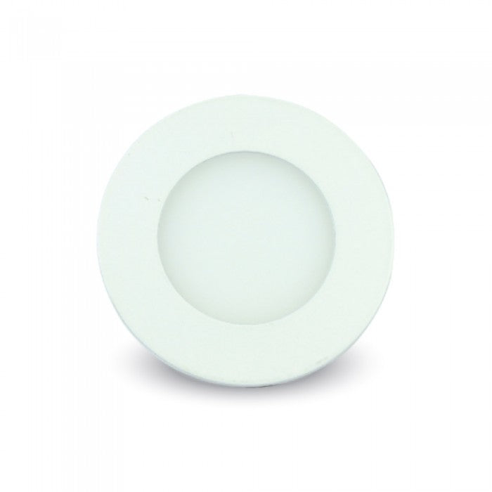 3W LED indbygningspanel - 3000K - Rund