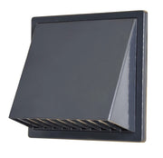 Vægrist med hætte 170x170mm, Ø80-150mm, Koksgrå