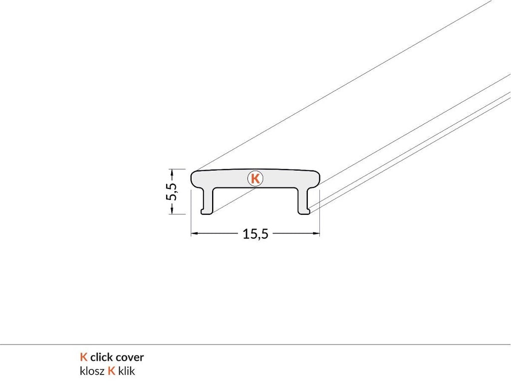 DIOFLEX Afdækning K opal for FLOOR12 2m