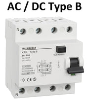 HPFI relæ AC/DC 40A 4-Polet 30MA, Type B