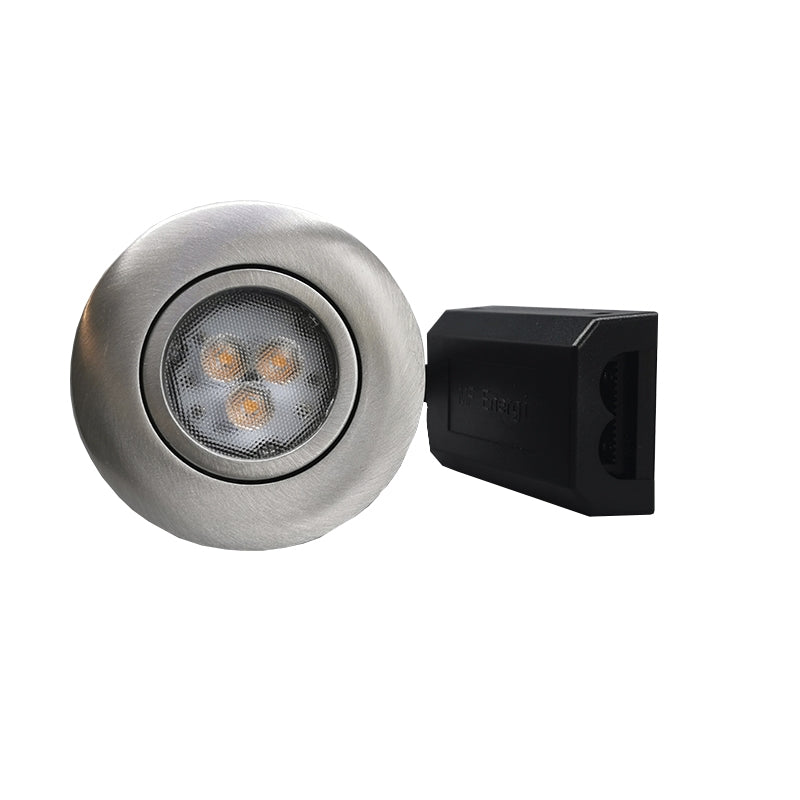 Pro indbygningsspots 4W (35W) LED pære 2700K - børstet