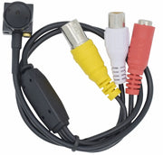 Farve CCD mikrokamera m. mikrofon - 1000 TV linjer