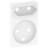 Fuga afdækning dobbelt stikkontakt 1 flad hvid
