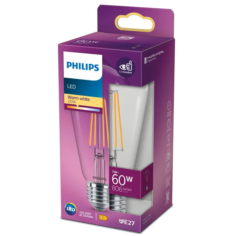 Philips LED 7W (60W) E27 2700K 806lm Nav