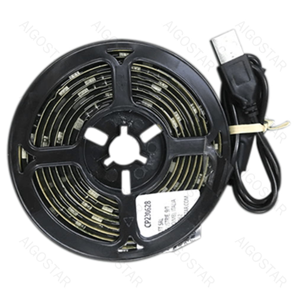 2m USB LED Strip med fjernbetjening, RGBIC, 4,9W, 60 LED - 3 års garanti