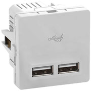 LK Fuga 2xUSB lader 2,1A 1 modul lysegrå