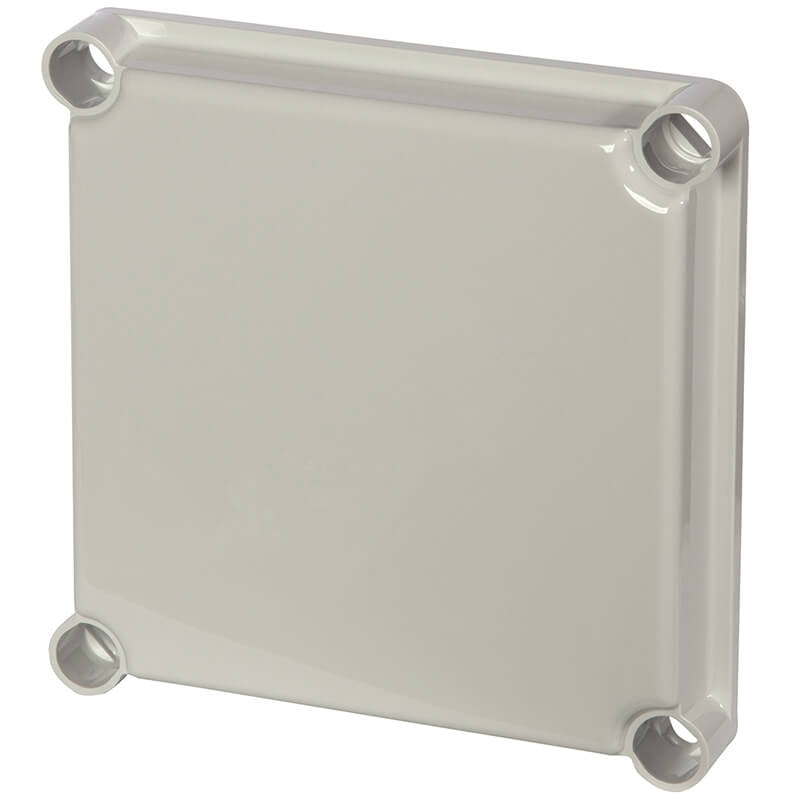 Fibox Grå Låg - 280x280x80 - 4 skruehuller