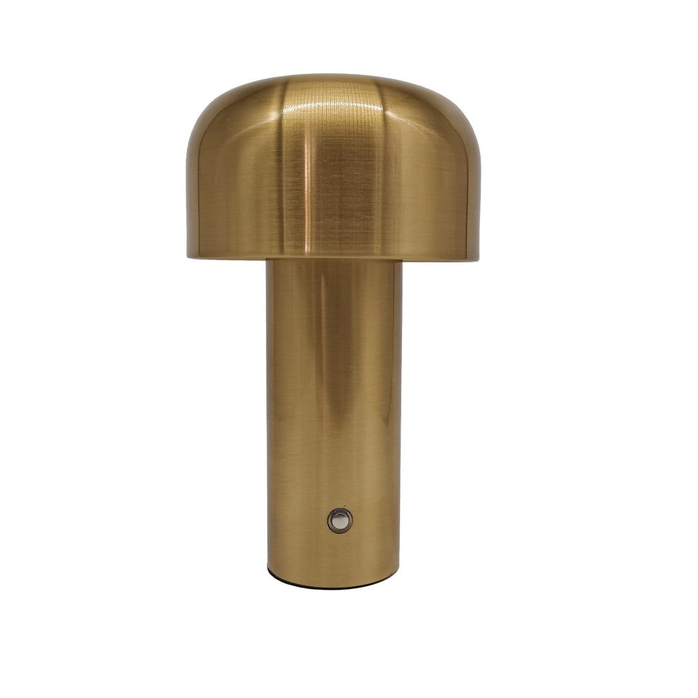 Genopladelig guld LEDlife Mushroom bordlampe, touch-dæmpbar, IP20, 3W, 100lm, RA90.