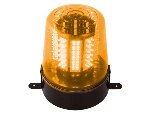 Roterende LED advarselsblink - Orange (12V) incl. netadapter