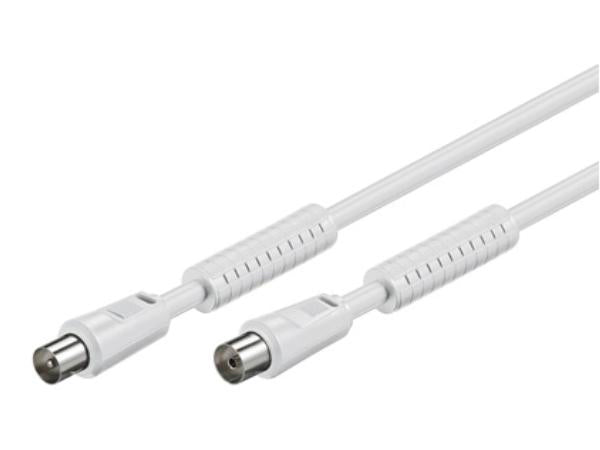 Antennekabel - COAX han til COAX hun, RG59 støjfiltre (1,5m)