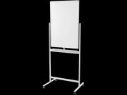 Magnetisk whiteboard - 2-sidet, alu.ramme, hjul (60 x 90cm)