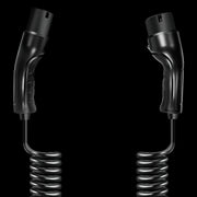 Spiral ladekabel til elbil - 22kW, 32A, 3-faset, type 2 (5m)