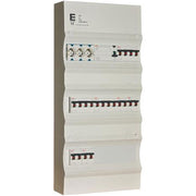 Færdigmonteret gruppetavle - HPFI, Tarif, 3x16A 3P+N, 4x13A 1P+N - Grå