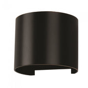 6W LED sort væglampe rund, justerbar spredning.