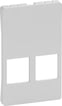LK FUGA afdækning for Dataudtag for 2x Systimax RJ45, 1,5 modul, lysegrå