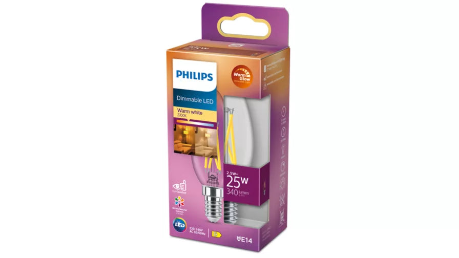 PHILIPS LED DIM 2,5W (25W) E14 2200-2700K 340lm