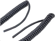 Spiralkabel - 3 x 1mm², PUR, Sort (1-4m)
