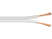 Højttalerledning - 2x0,75mm² CCA, Hvid (100m)