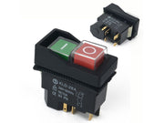 Start/stop kontakt - 240V 16A, Rød/grøn 0-I, 5-ben (IP55)