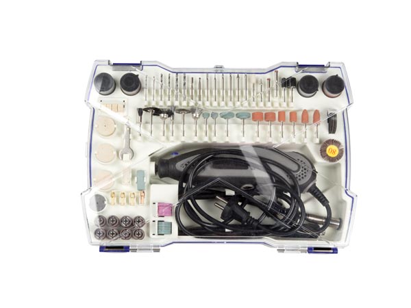 Mini-boremaskine- og gravørsæt - 190 dele