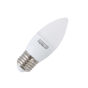 LED pære A5-C37 E27 6W 3000K erstatning for 42W med 3 års garanti