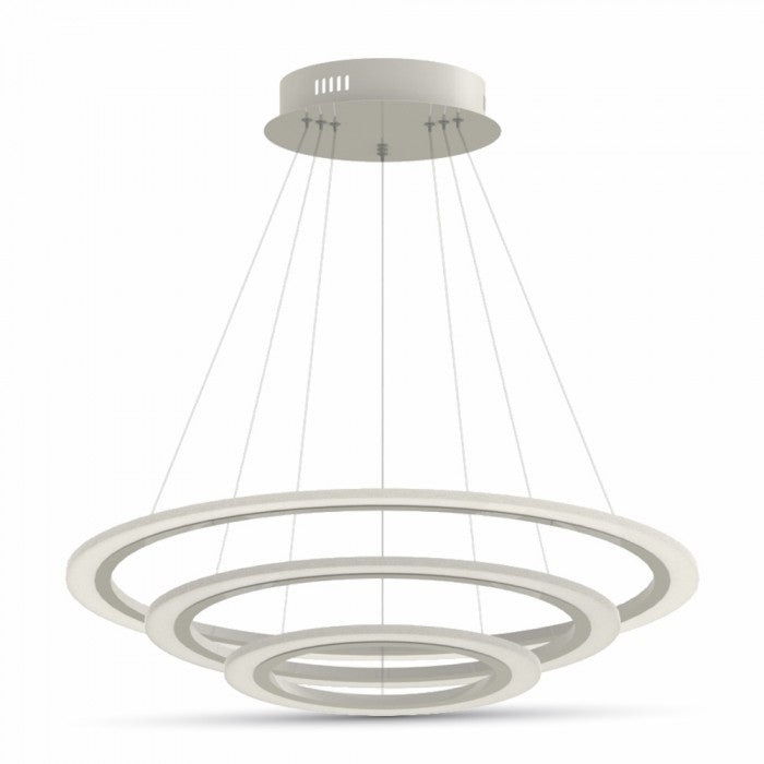70W LED Lampe m/ 3 ringe lys, 3000K, Varm hvid