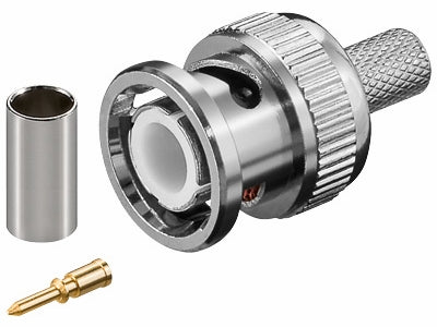 BNC han til RG59 (Ø6,2mm) - Krimptype