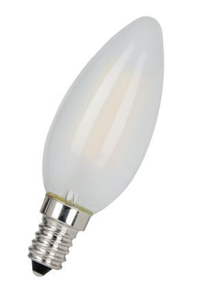C35 Filament LED kertepære - 240V 2W opal, E14 sok. (2700K)