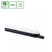 Limea Gigant 38W Vandtæt LED Armatur 1200mm Neutral Hvid 230V IP65 IK10 5 Års Garanti Sort