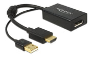 HDMI til Displayport adapter - HDMI han til DP hun (4K)