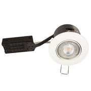 LED spot 5W dæmpbar flimmerfri 3000K 450Lm - Rund, mat hvid