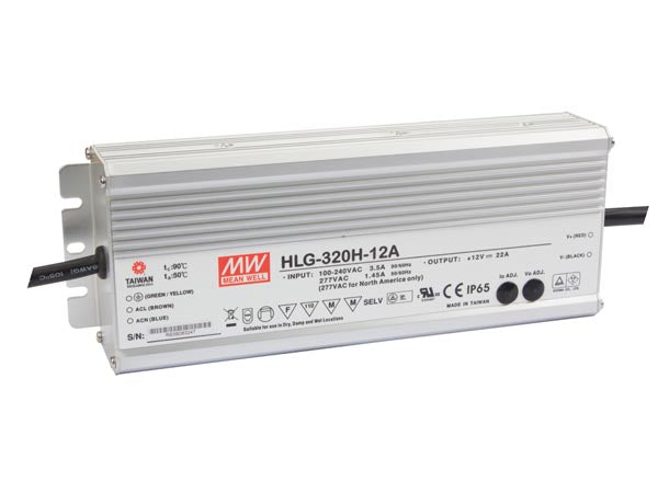 LED Strømforsyning - 12Vdc / 320W, vandtæt (IP65)