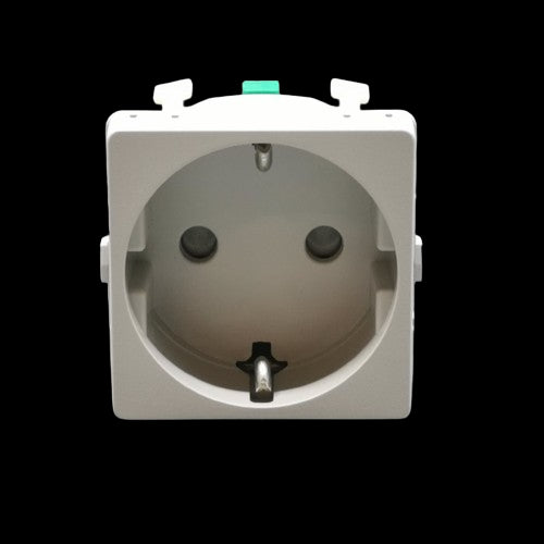 LK Fuga stikkontakt med sidejord 1m - lysegrå