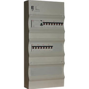 Færdigmonteret gruppetavle - HPFI - 1x16A 3P+N, 1x13A 3P+N, 4x13A 1P+N - Grå